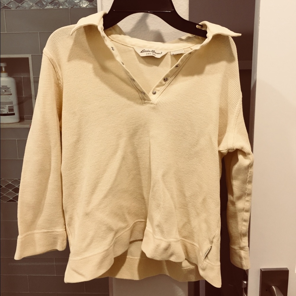 YELLOW TEE EDDIE BAUER TRENDY BRANDY STYLE